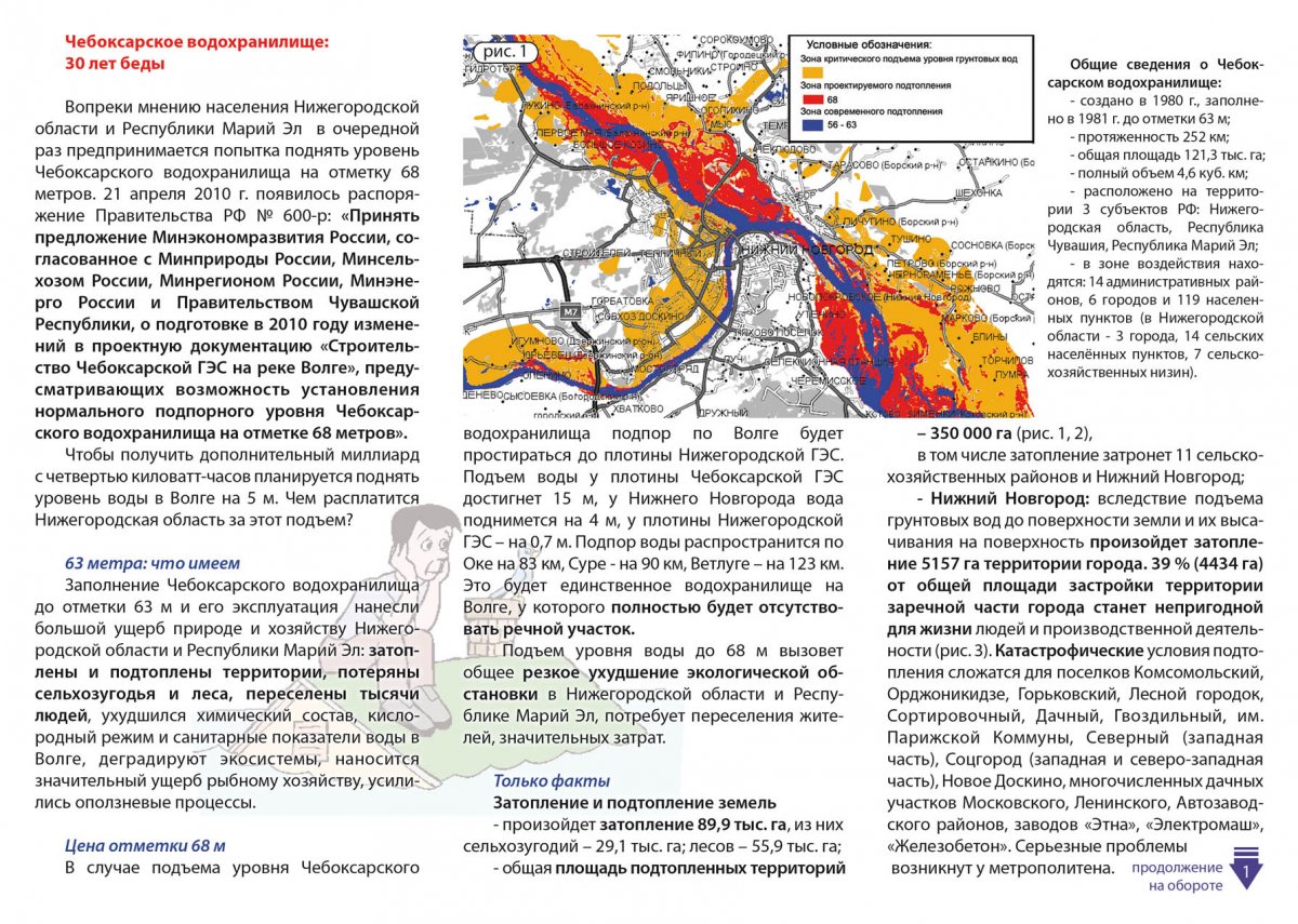 Чебоксарское водохранилище карта россии