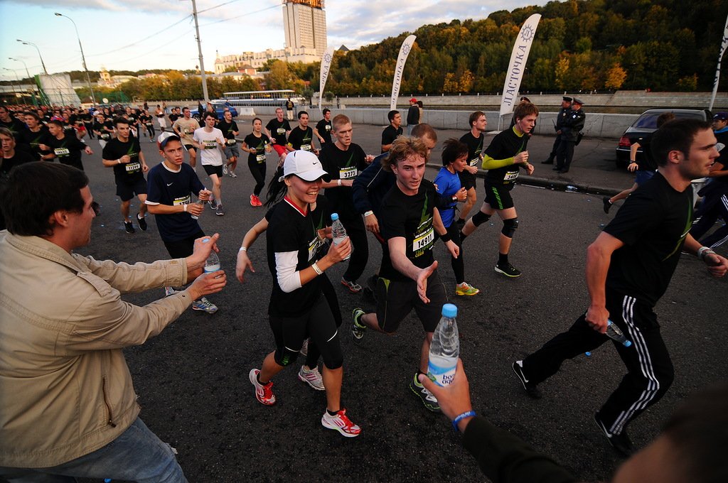 10 сентября 2012. Nike Run Moscow 2012. Москва 2012. Трейвджампинг в Москве. Бег с газоанализатором.